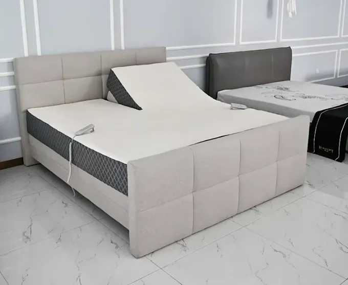 Konfurt Queen Size Electric Adjustable Bed with Wired Control - 28cm Gel Memory Foam & Pocket Spring Mattress