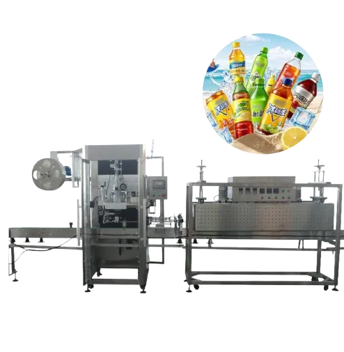Automatic Labeling Production Line Plastic Metal Bottle Cans Heating Shrink Sleeve Label Machine