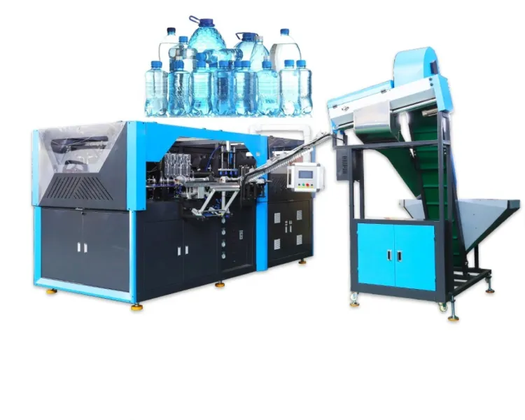 LS-A4 Cavity Plastic PET Water Bottle Blow Molding Machine with PLC Control Motor for 10ml to 2l Juice Milk Wine Bottle 5500BPH