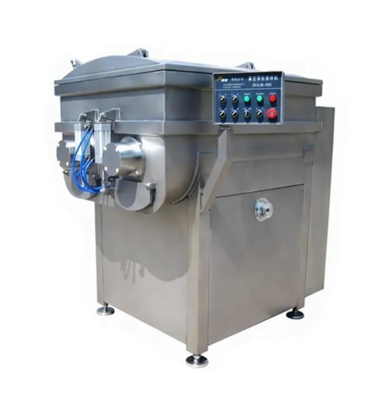 Commercial Meat Stuffing Mixing Electric Industrial Vacuum Sausage Meat Minced Meat Mixer Blender Machine 304 Stainless