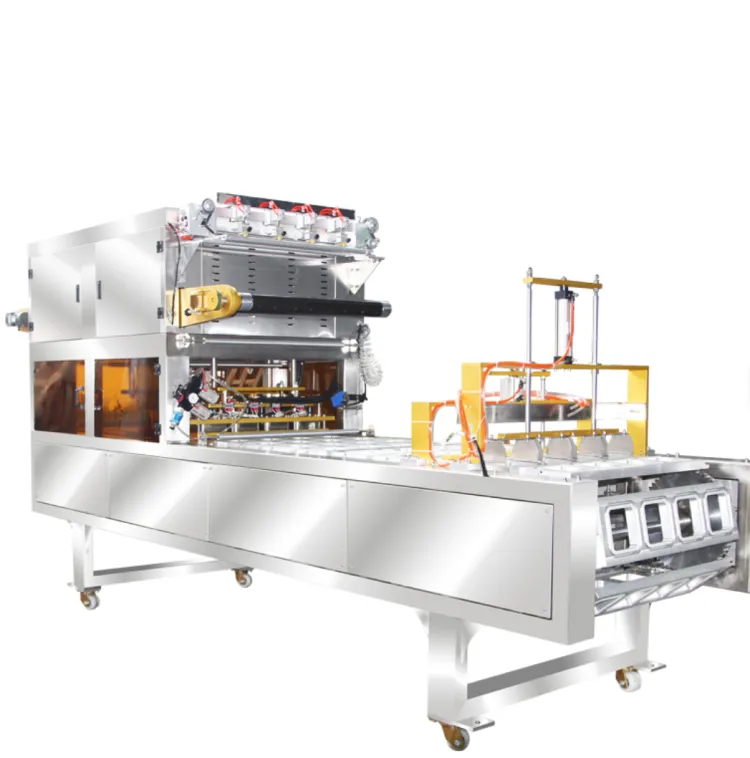 Plastic PP Lunch Box Sealing Machine, Capable of Filling with Nitrogen, Carbon Dioxide, Oxygen and Other Gases, Continuous Produ