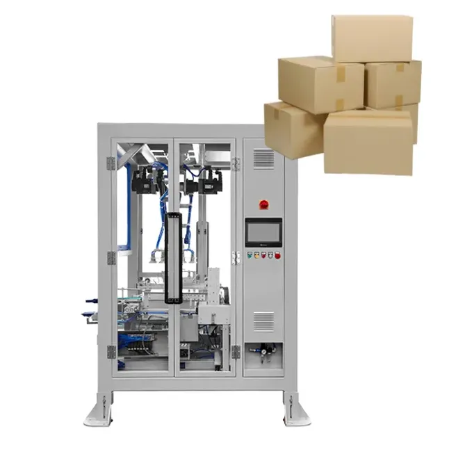 Dual-Arm Robot Case Packing Machine for Canned Food Carton Packaging 4.0kW Power 5mm Precision 220V 550kg Weight