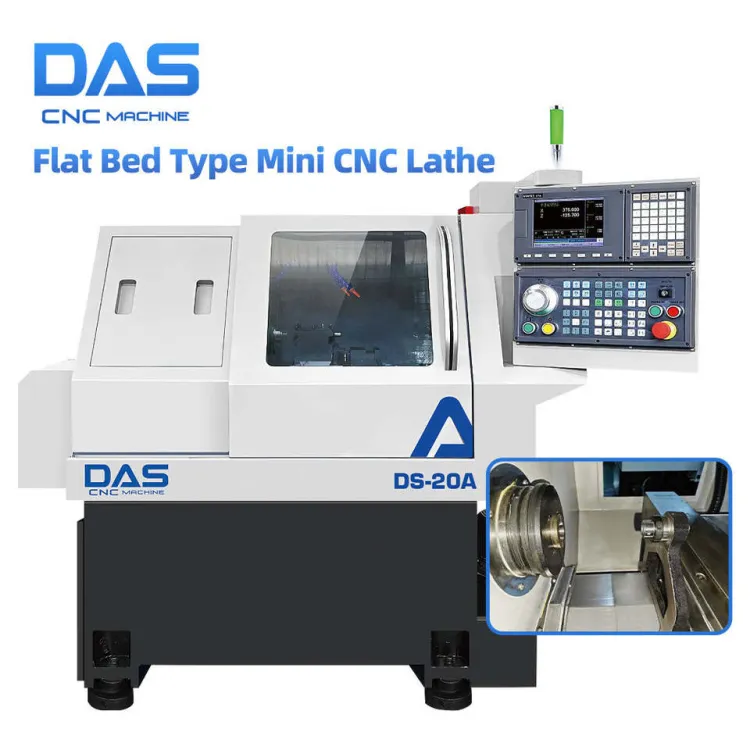 Automatic High Precision Single 230mm Turning Length Flat Bed CNC Lathe Machine 6000rpm 0.003mm Accuracy Syntec Control