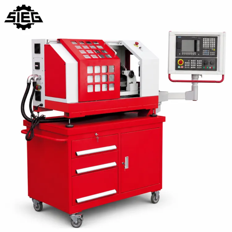 SIEG De4-Pro IKC4-Pro Mini CNC Lathe 808D 8 Station ATC Bench CNC Lathe for Education Machine Fablab Equipment