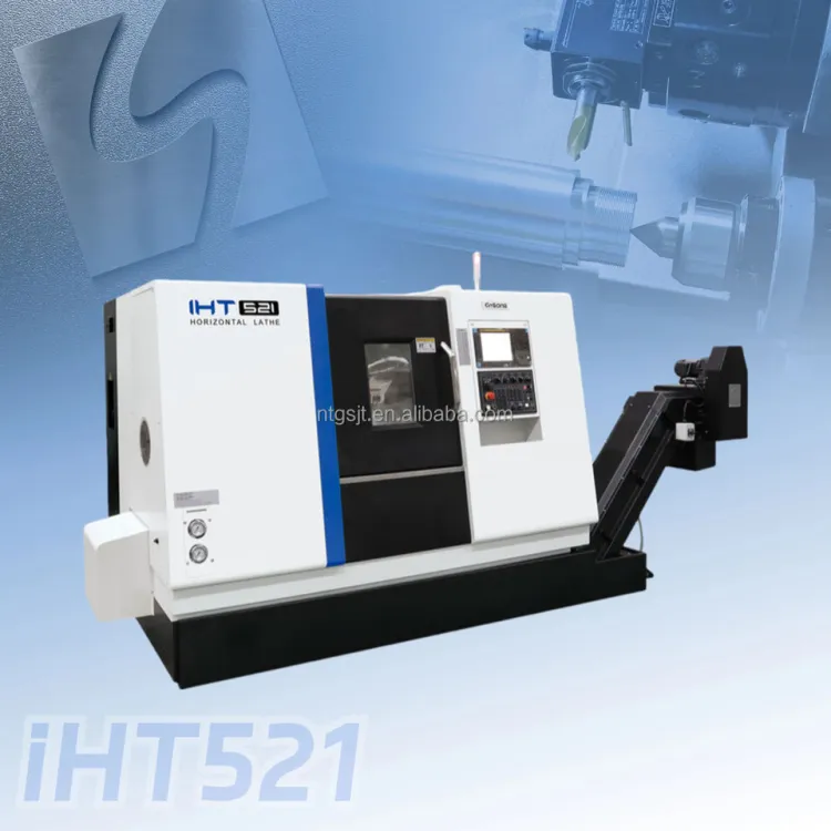 IHT521 CNC Metal Lathe Machine Slant Bed with Fanuc or Siemens Control System