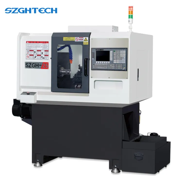 High Precision Small CNC Mini Lathe Machine SZGH-25 for Metal in the Automotive Industry
