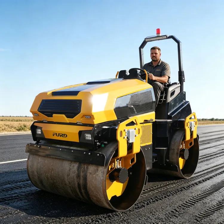 Newest Mini Asphalt Double Drum Vibratory Roller 5ton Mini Road Roller Compactor for