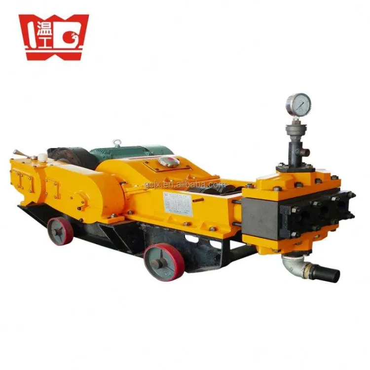 High Pressure 3 Piston Cement Mortar Slurry Grout Inject Pump with Motor Efficient Grouting Machine