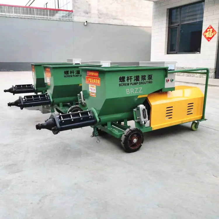 BRZZ 300 Type Screw Cement Plaster Tools Wall Putty Machine with Pump and Motor Grouting Spraying Concrete Spray