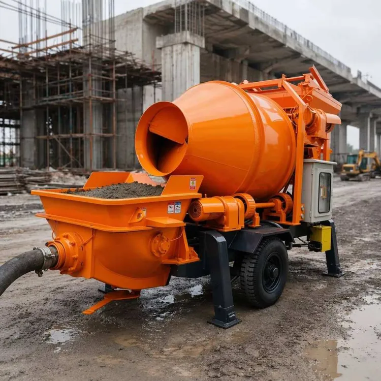 Continuous Operation Concrete Mixing and Pumping Machine 70 m Mortar Mixer and Pump