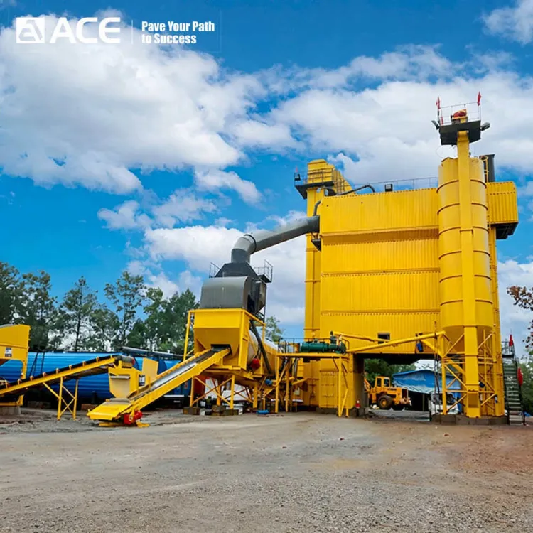 ACE CFB160 160t/h Containerized Asphalt Mixing Plant PLC-Controlled Engine-Powered High Efficiency Foundation-Free Installation