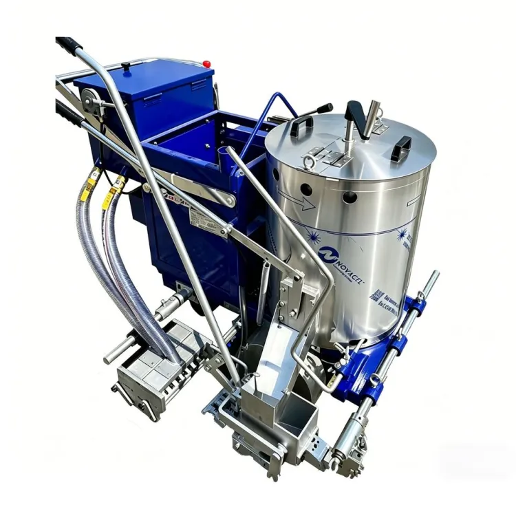 ZHIHAO Thermoplastic Stainless Steel Traffic Line Painting Hand Push Ride-on Road Marking Machine Engineer Grade Visibility