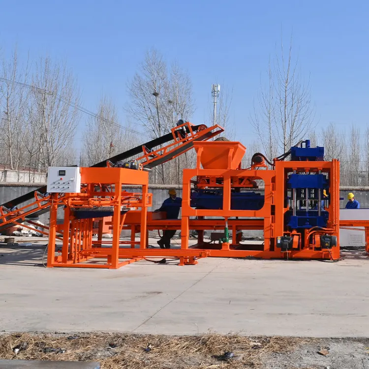 High Efficiency Automatic Hydraulic Bricks Making Machine QT12-15 Paver Concrete Cement Block Production Line