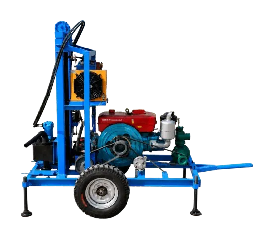 150m Depth Small Portable Water Well Drilling Rig Towable Borehole Drilling Machine for Water Wells