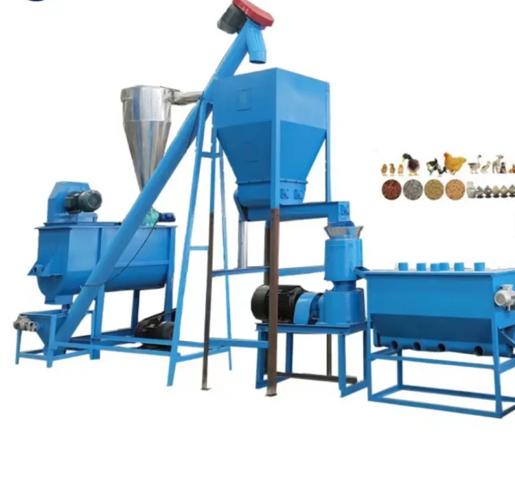 Poultry Chicken Feed Processing Machine Pellet Machine Animal Feed Pellet Production Line