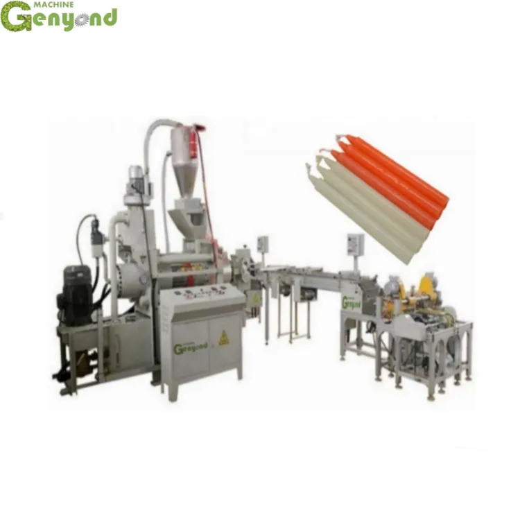 Automatic Household High Speed Wax Candle Production Line Process Plant Rod Pillar Candle Extruder Making Machine