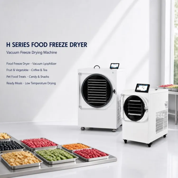 SJ-20H Tropical Fruit Freeze Dryer Machine 20kg Batch for Jackfruit Mango Pineapple and Fruit Ingredient Processing