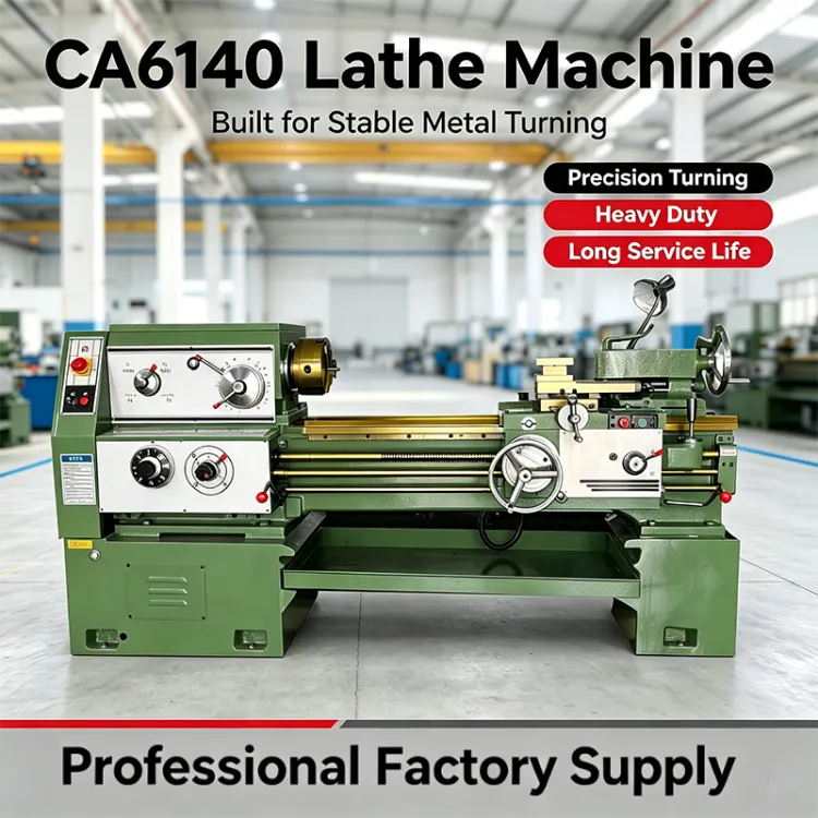Stock CA6140 Horizontal Conventional Lathe High Rigid Quenched Guideway Precision Metal Turning Universal Engine Lathe