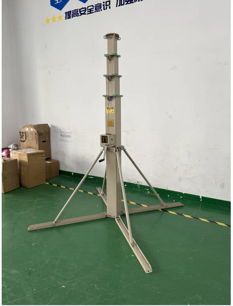 6M Heavy-Duty Aluminum Alloy Manual Telescopic Mast – 50kg Payload, 4-Section Portable Extension Mast