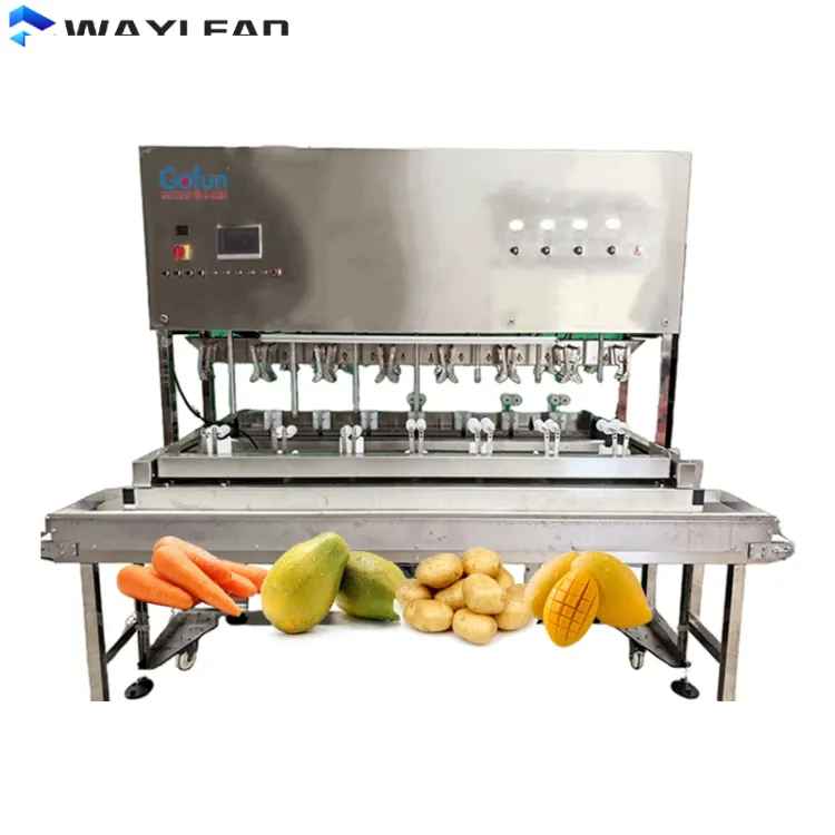 Fully Automatic Vegetable Fruit mango Potato Papaya Carrot Skin Removing Peeling Peeler Machine