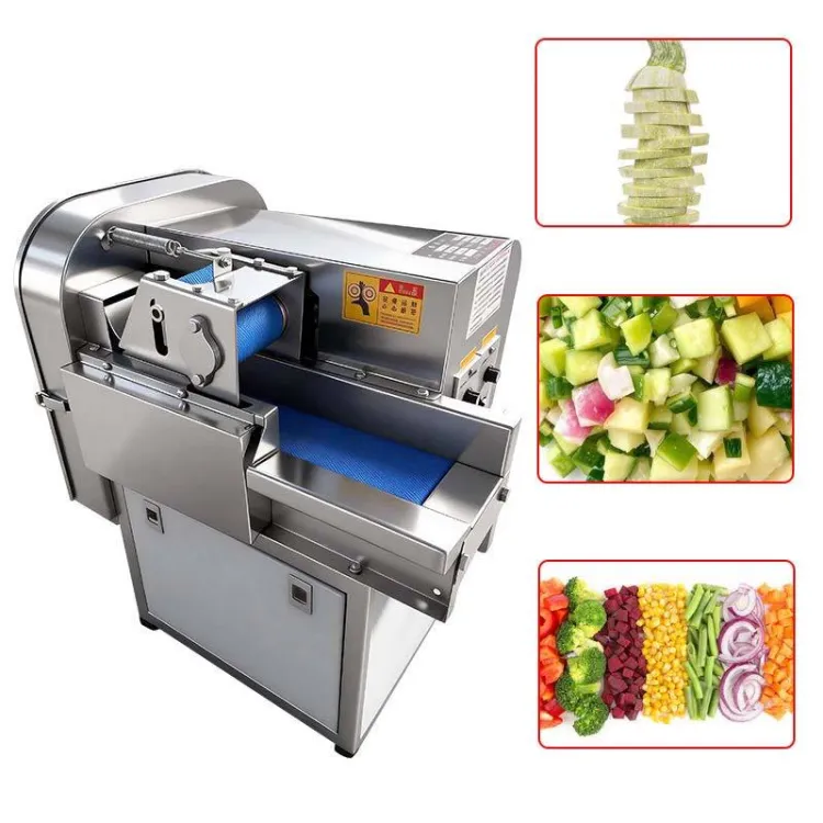 Dezoton Stainless Steel Vegetable Slicer Machine: Electric Commercial Cutter Chopper for Onion Chive Celery Pepper
