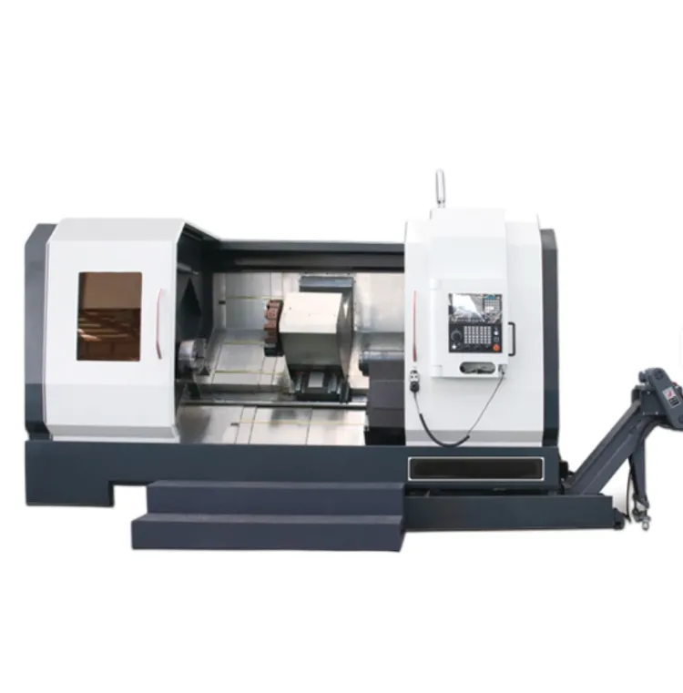 TCK66A High Precision CNC Machine Tools Heavy Duty Slant Bed Lathe with Horizontal 12 Stations Turret Turning Center