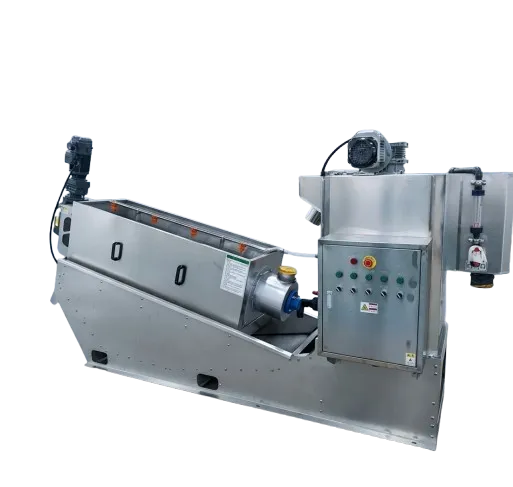 302 Model Stainless Steel Screw Press Sludge Dewatering Machine with PLC and Pump High Efficiency Filtration System