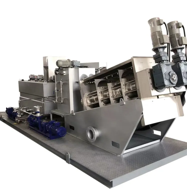 Dewat Equip Solid Liquid Separator Sludge Treatment Solid Liquid Separator Volute Screw Press Sludge Dewatering Sludg Machine