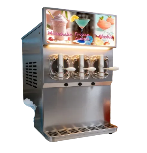 Commercial Frozen Granita Drinks Making Machine | 3 Tanks Slush Machine 11L For Mini Snack Drink Vending Machine Easy Operation