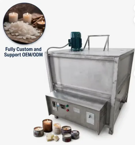 QM Single-Wall Direct Heat Engine-Powered Stainless Steel Lidded Automatic Temperature-Controlled Wax Melter Agitator Melting