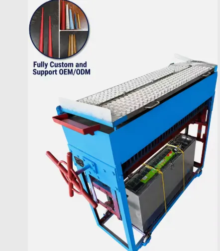 QM Stick Candle Machine Industrial Customizable Seamless Stainless Steel Molds Semi-Automatic Clamping Wax Tray