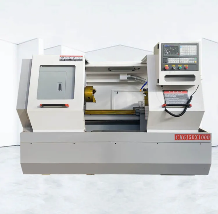 Precision Metal Lathe Mini Cnc Production Lathe Machine CK6150 Flat Bed CNC Lathe