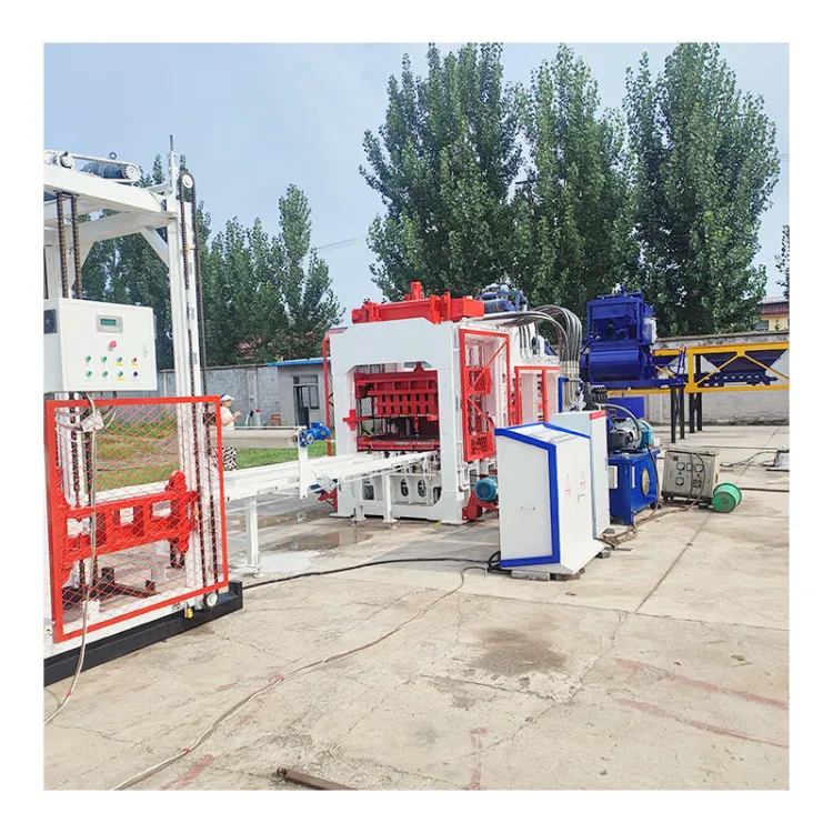 Fully Automatic Hongfa QT8-15 Machine De Fabrication De Brique Labor Saving for Building Projects
