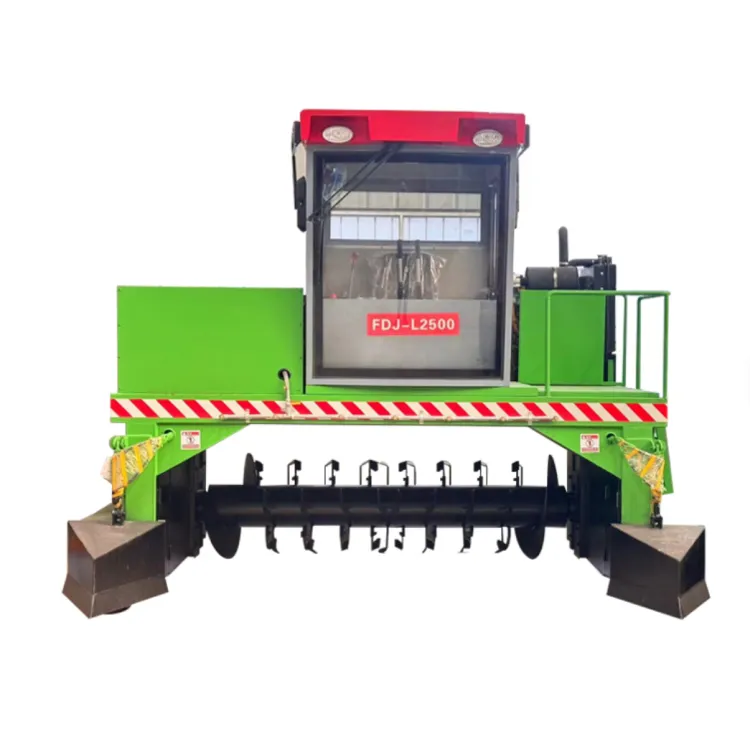Industrial Biological Organic Waste Fermentation Chicken Manure Automatic Tracked Composting Equipment High Environmental
