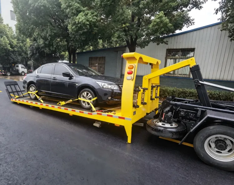 5 Ton Hydraulic Rollback Wrecker Body | Full Flatbed Tow Truck Upper Assembly with Ground-Leveling Platform