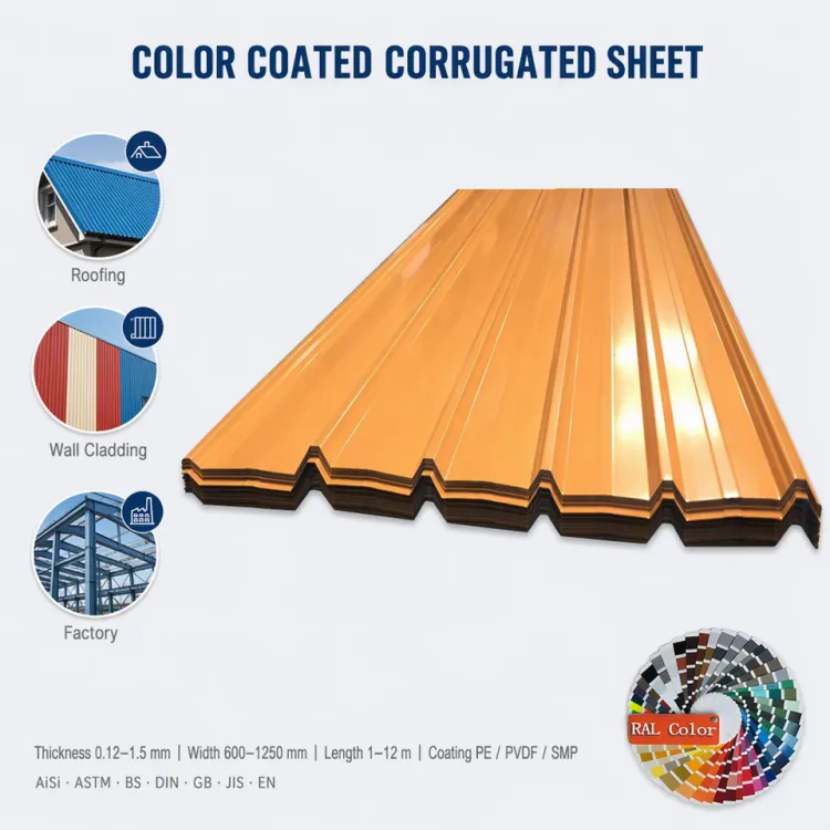 Prime Quality Glossy Corrugated Sheet Q195 PPGI Sheet DX52D SPCC DX51D SGC340 SS400 Q235B Q235 0.2-2.0mm RAL 9010 1000-6000mm