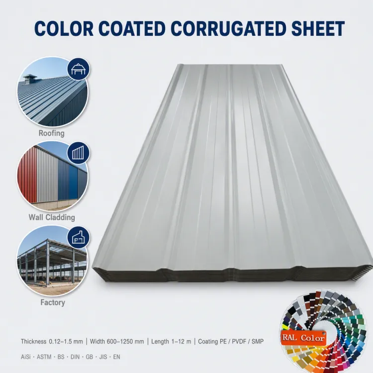 Wood Grain Corrugated Sheet SPCD PPGI Sheet DC01 S350GD DX54D SGCC DX51D SGC340 Q235 665-1250mm RAL 9010 0.2-1.5mm