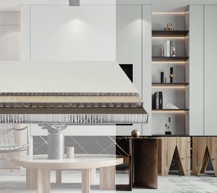Customized Size Kitchen Lightweight Aluminum Honeycomb Cabinet Panels Fireproof Chemically Resistant Honeycomb Aluminum Panels