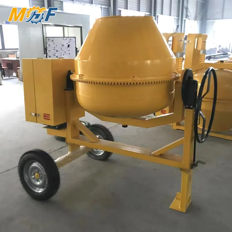 Custom Small Gasoline Concrete Mixer High Performance 500L 2-Wheel Mobile Concrete Mixing Machine
