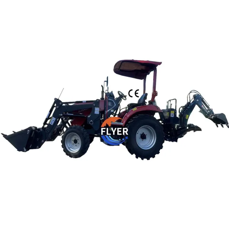 Multifunctional 30hp 4wd Farm Tractor Agricultural Machine with Front End Loader and Backhoe for
