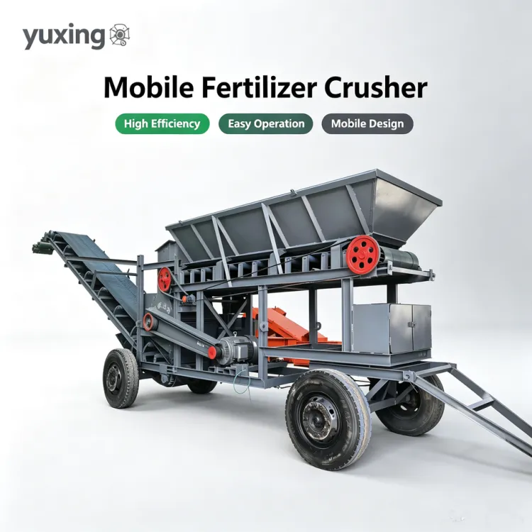 Complete Organic Fertilizer Production Equipment Mobile Manure Crusher Compost Grinding Machine for Fertilizer Plant Agriculture