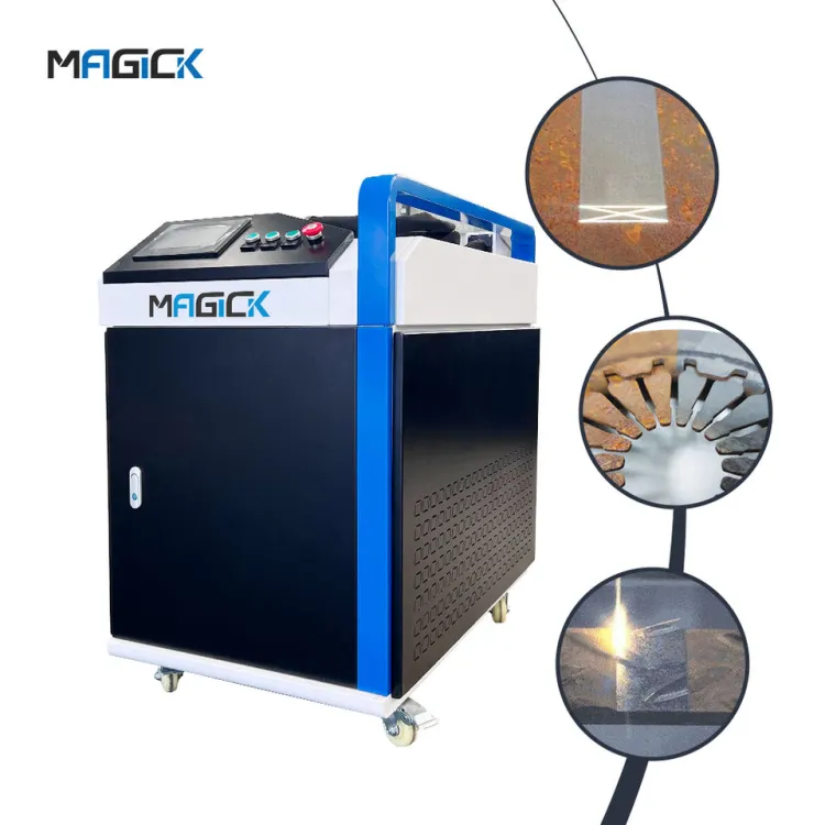4 in 1 Handheld Laser Cleaning Machine Motor Ce Provided Fiber Laser RAYCUS Water Cooling 1500w 2000w 3000w Raytools