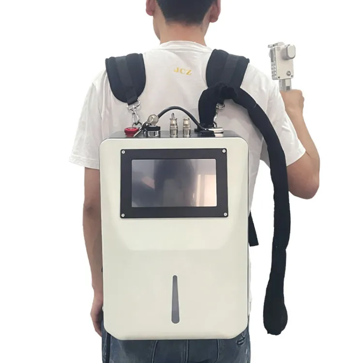 Backpack Laser Cleaning Machine | Wearable Pulsed Fiber Laser Rust Removal and Paint Stripping Metal Surface Cleaning System