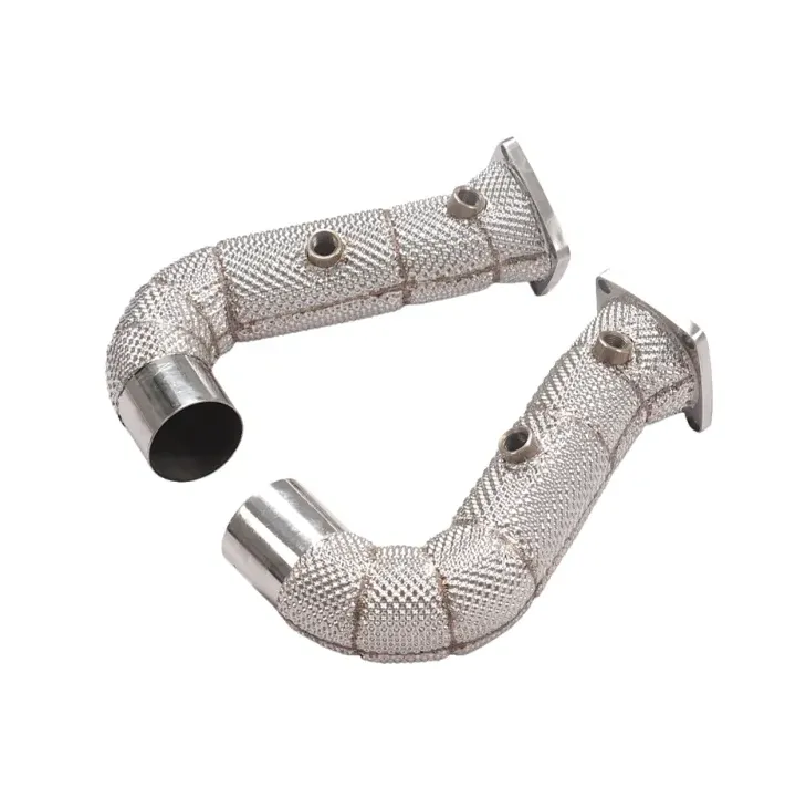 Custom Performance Downpipe Exhaust Head for Porsche 911 991.2 3.0T SS304 Insulated Dumppipe 1:1 Perfect Installation