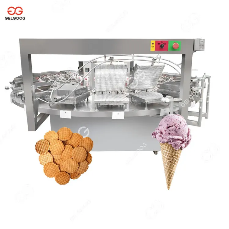 Semi Industrial Gas Customized Ice Cream Cone Baker Roller Korean Egg Roll Cone Maker 15 cm Butter Crisp Waffle Cone Machine
