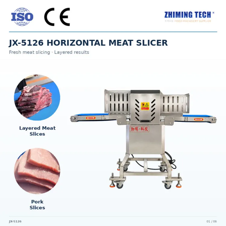 Automatic Electric Meat Slicer Machine Electric Meat Cutting Machine for Continuous Chilled Beef and Pork Slicing Line