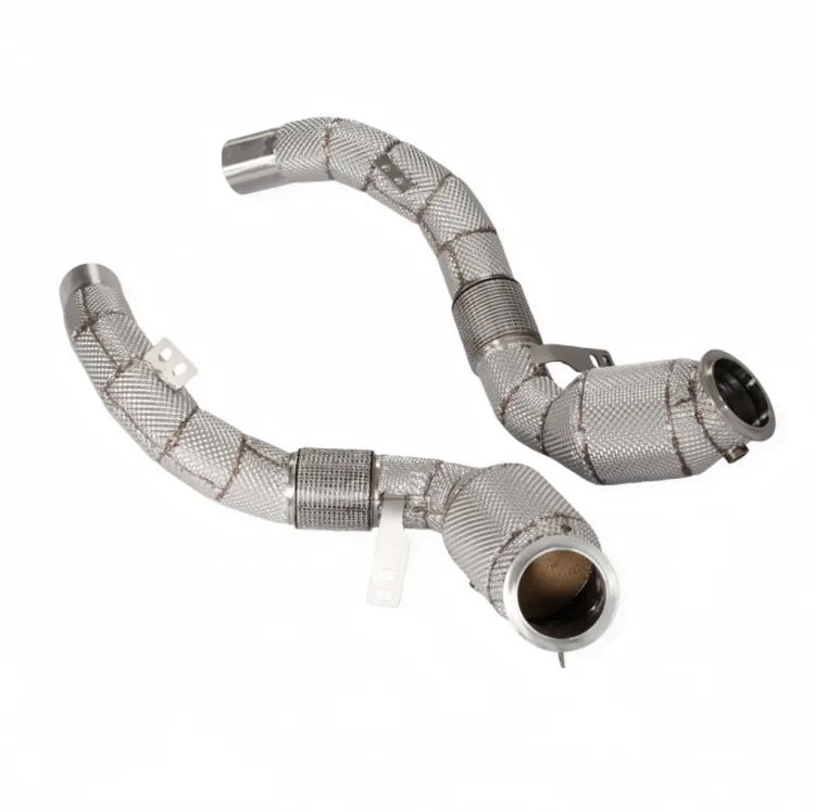 Car Performance Exhaust Header for BMW F85 X5M F86 X6M S63 4.4T Exhaust Pipes Downpipe with Heat Insulation Cover Power Upgrade