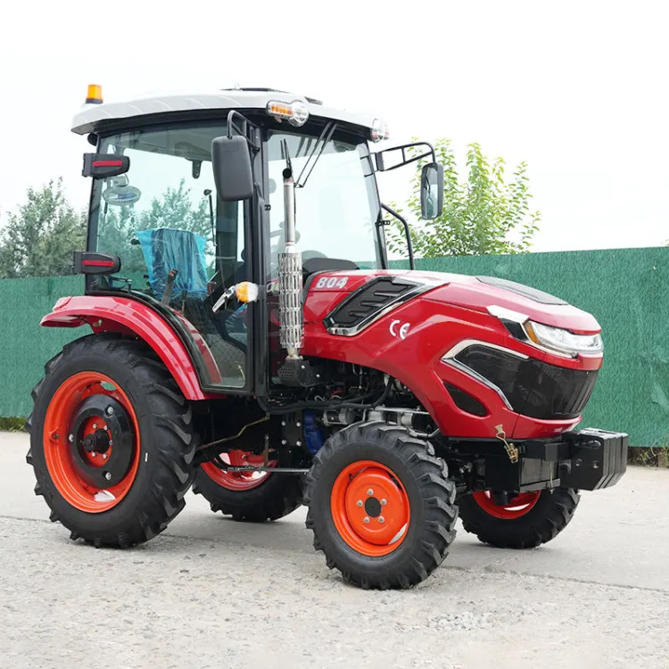 Multifunctional CE EPA Euro 5 Tractor 4 Wheel Drive 80HP Tractor Fully Hydraulic Garden Farmland Agriculture Tractor with Cabin