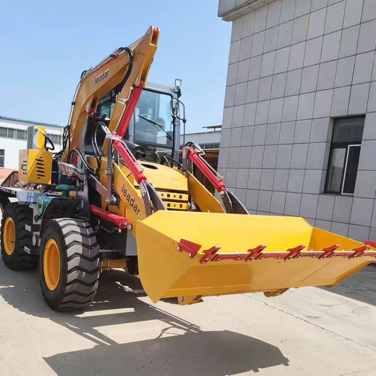 Free Shipping Euro V EPA Standard Compact Tractor 4x4 Backhoe Loader with Loader and Digging Bucket