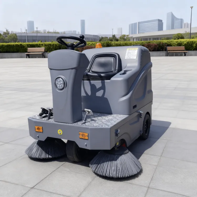Industrial Ride-On Electric Automatic Sweeper Floor Cleaning Machine Burnishing Low Noise 48V 1500mm Cleaning Width
